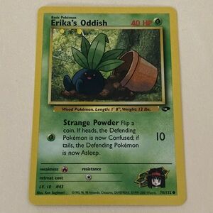 Vintage Erika's Oddish Pokémon Card